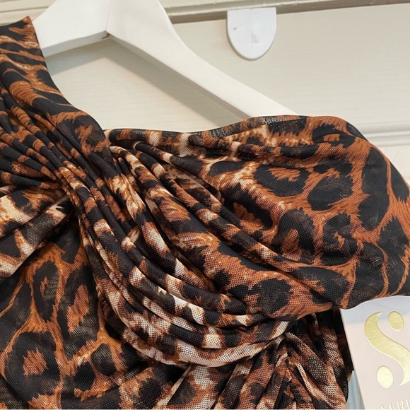 S by Serena Williams Leopard Cheetah Dress Size Small - Picture 2 of 9